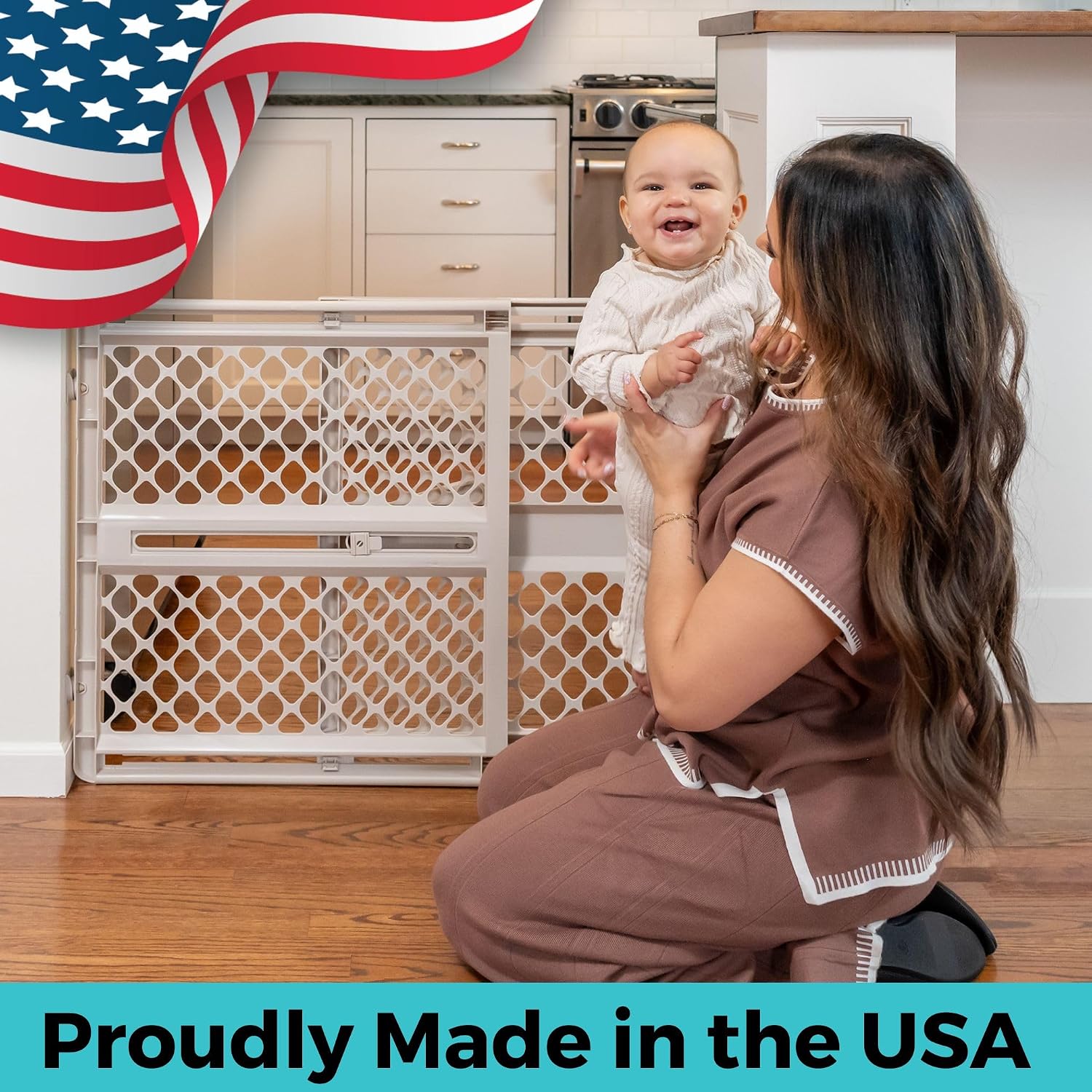 Toddleroo by North States Supergate Ergo Baby Gate – Adjustable 26 to 42 Inch Safety Gate to Block Stairways and Doorways