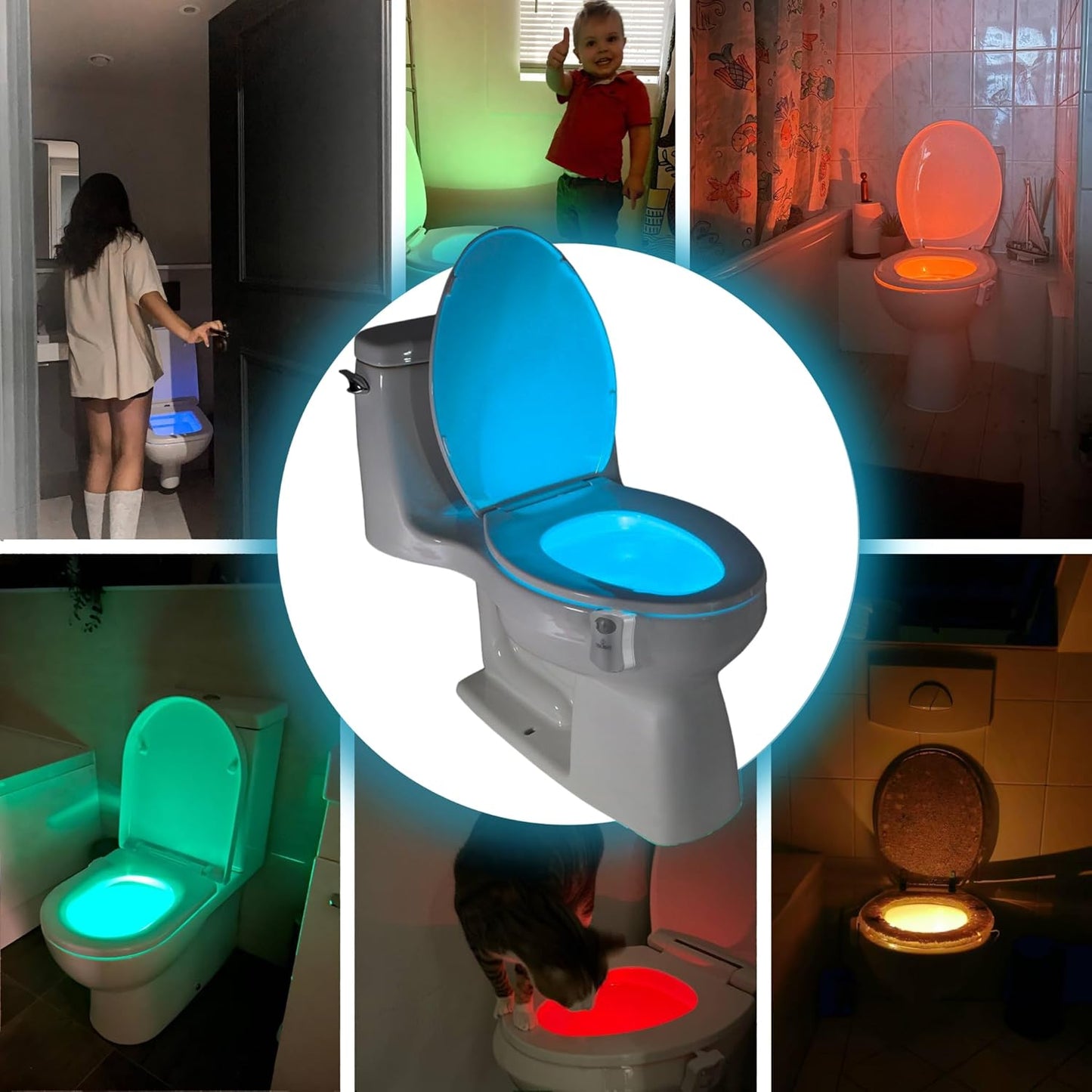 ToiLight Motion Sensor Toilet Light – Gentle 5 Lumen Glow for Mindful Nighttime Wind Down Without Harsh Overhead Light