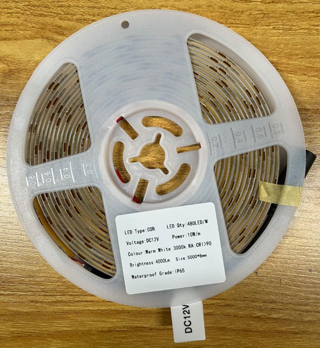 TOPAI Flexible COB LED Strip Light for DIY Enthusiasts, IP65 Cut-and-Connect Strip for Custom Shapes on Shelving and Furniture
