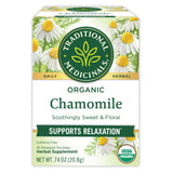 Traditional Medicinals Organic Chamomile Herbal Tea – Pure Single-Ingredient Tea for Less-Is-More Wellness Habits, 16 Bags