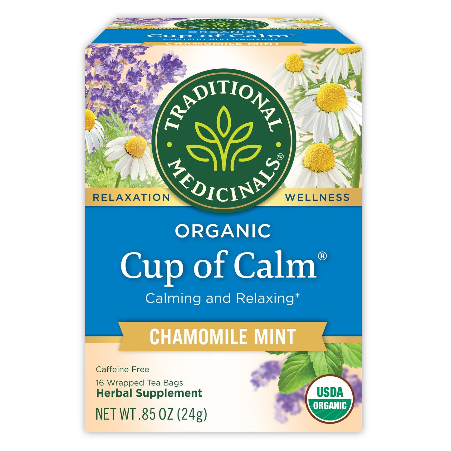 Traditional Medicinals Lemon Balm Tea Bags – Neutral Toned Wellness Staple for the Uncluttered Tea Shelf