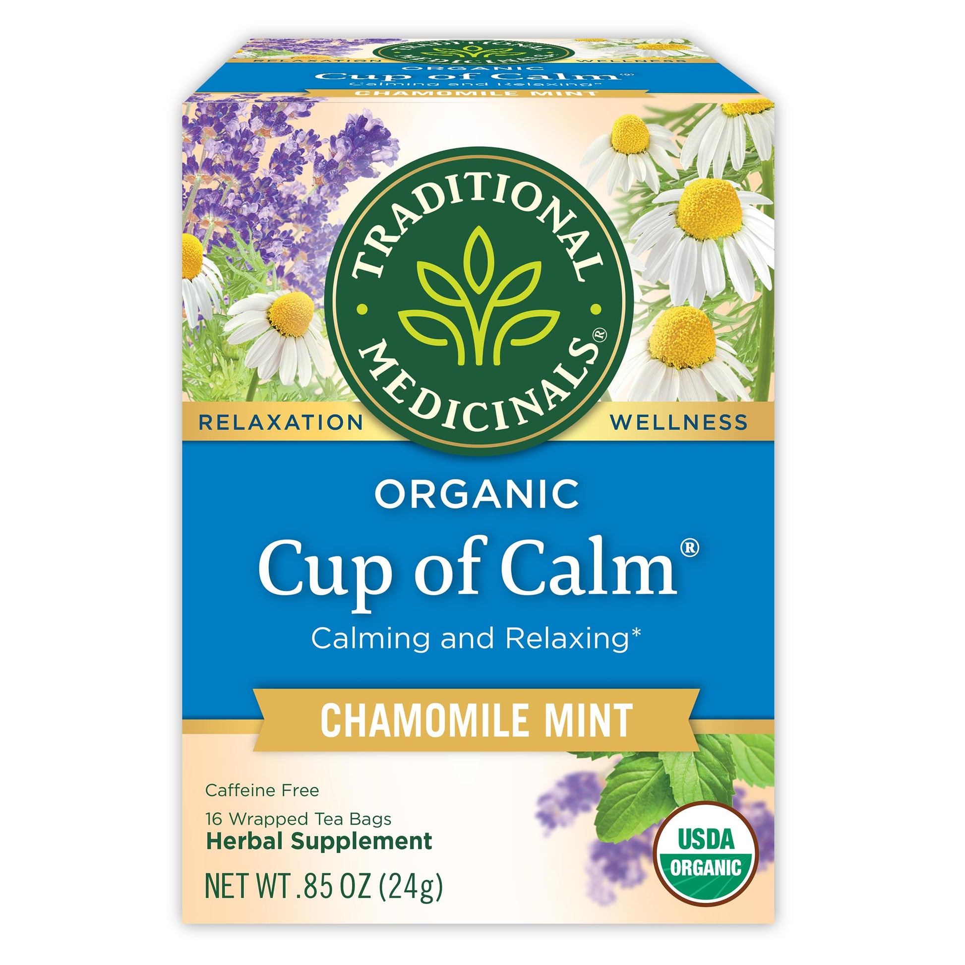 Traditional Medicinals Lemon Balm Tea Bags – Neutral Toned Wellness Staple for the Uncluttered Tea Shelf
