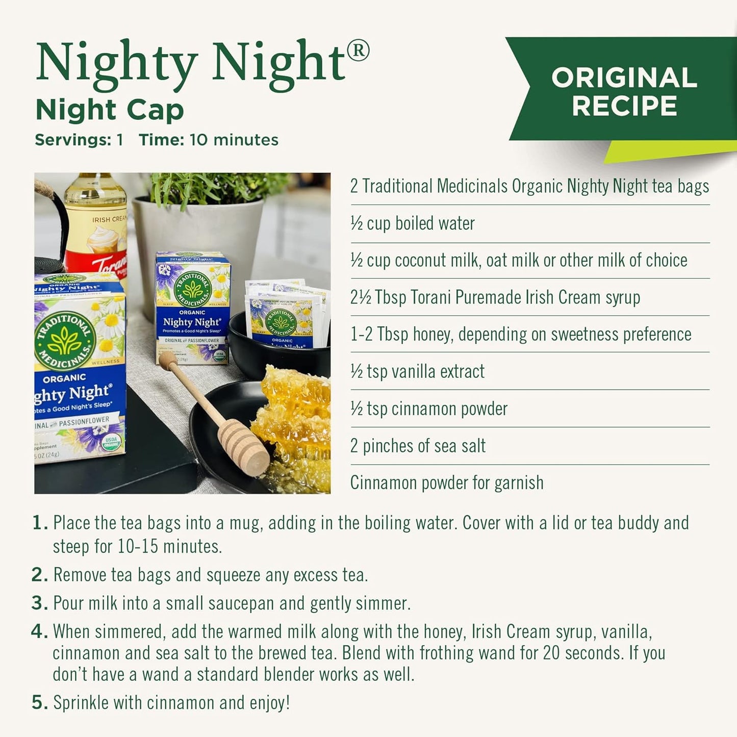 Traditional Medicinals Nighty Night Extra – Travel Tea for Jet Lag Recovery and Consistent Sleep, 16 Bags