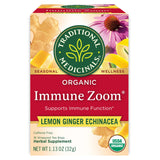 Traditional Medicinals Organic Immune Zoom Lemon Ginger Tea - Housewarming Gift for the Tea Lover in Your Life