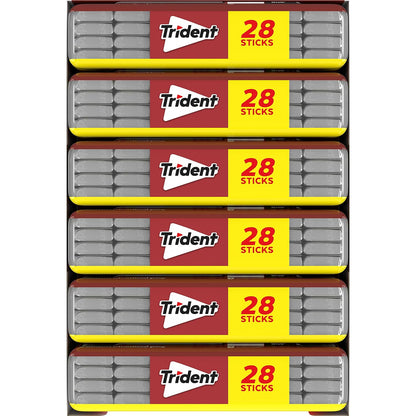 Trident Spearmint Chewing Gum – Car Cup Holder Travel Pack for Road Trips and Business Errands