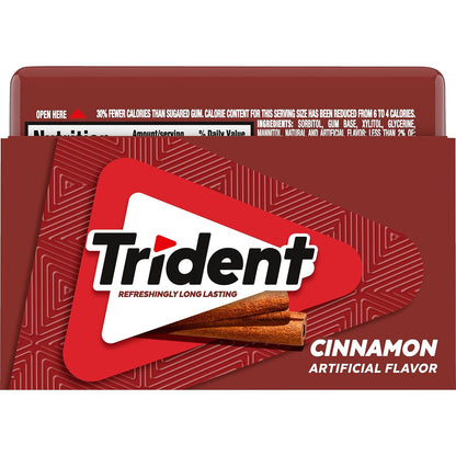 Trident Spearmint Chewing Gum – Car Cup Holder Travel Pack for Road Trips and Business Errands
