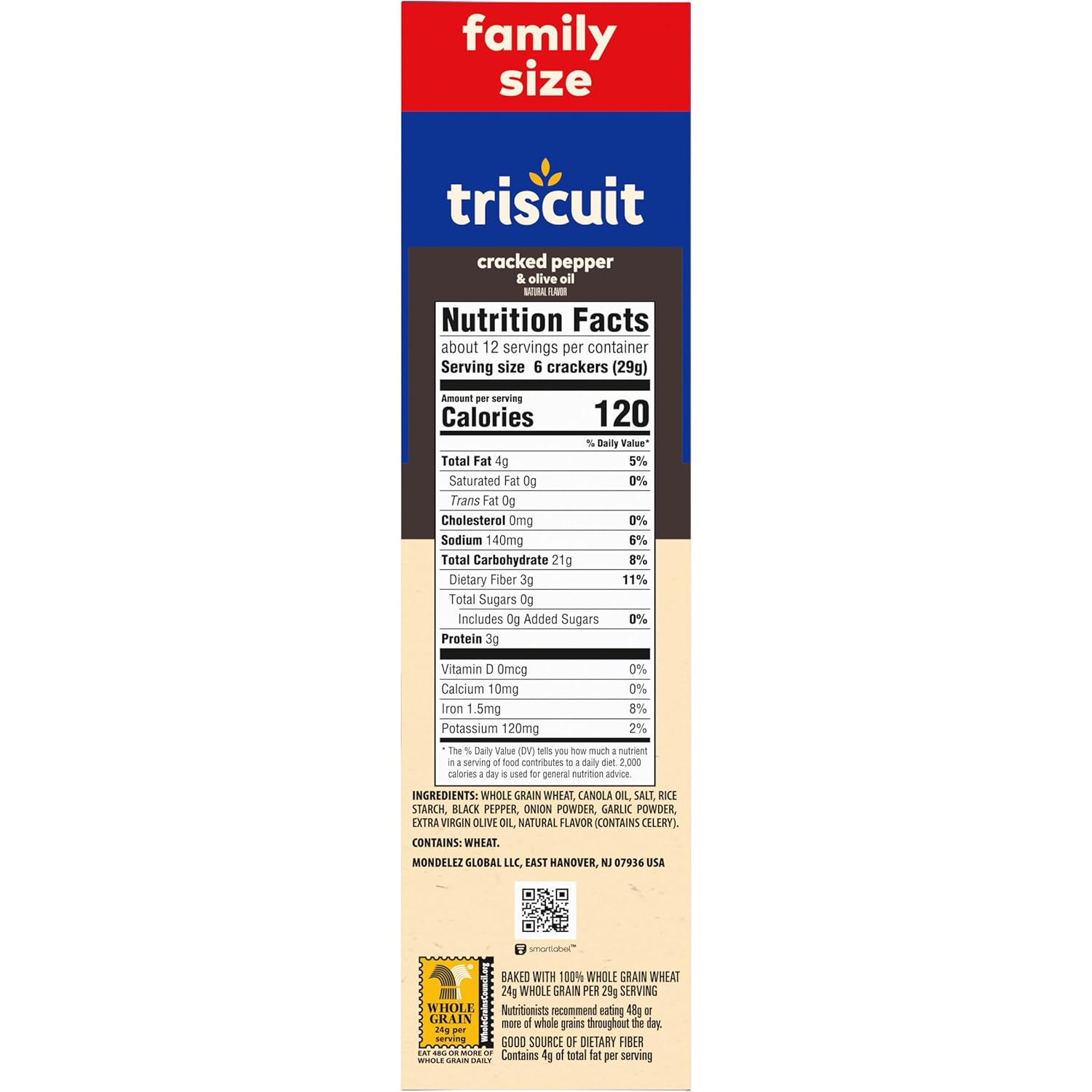 Triscuit Cracked Pepper & Olive Oil Crackers – Olive Oil Baked Cracker for Spinach Dip and Hummus Pairing