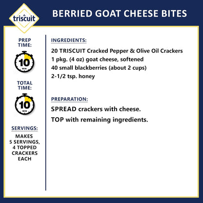 Triscuit Cracked Pepper & Olive Oil Crackers – Olive Oil Baked Cracker for Spinach Dip and Hummus Pairing