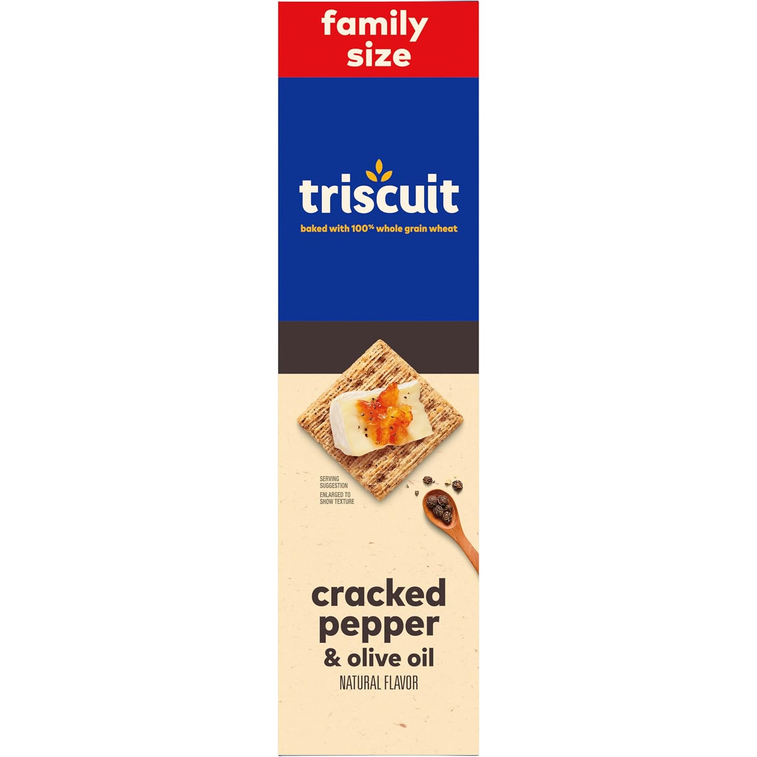 Triscuit Cracked Pepper & Olive Oil Crackers – Olive Oil Baked Cracker for Spinach Dip and Hummus Pairing