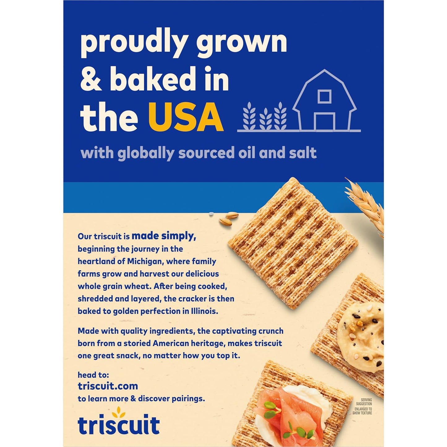 Triscuit Original Whole Grain Wheat Crackers – Resealable Family Size Crackers for Outdoor Dining and Parties, 12.5 oz