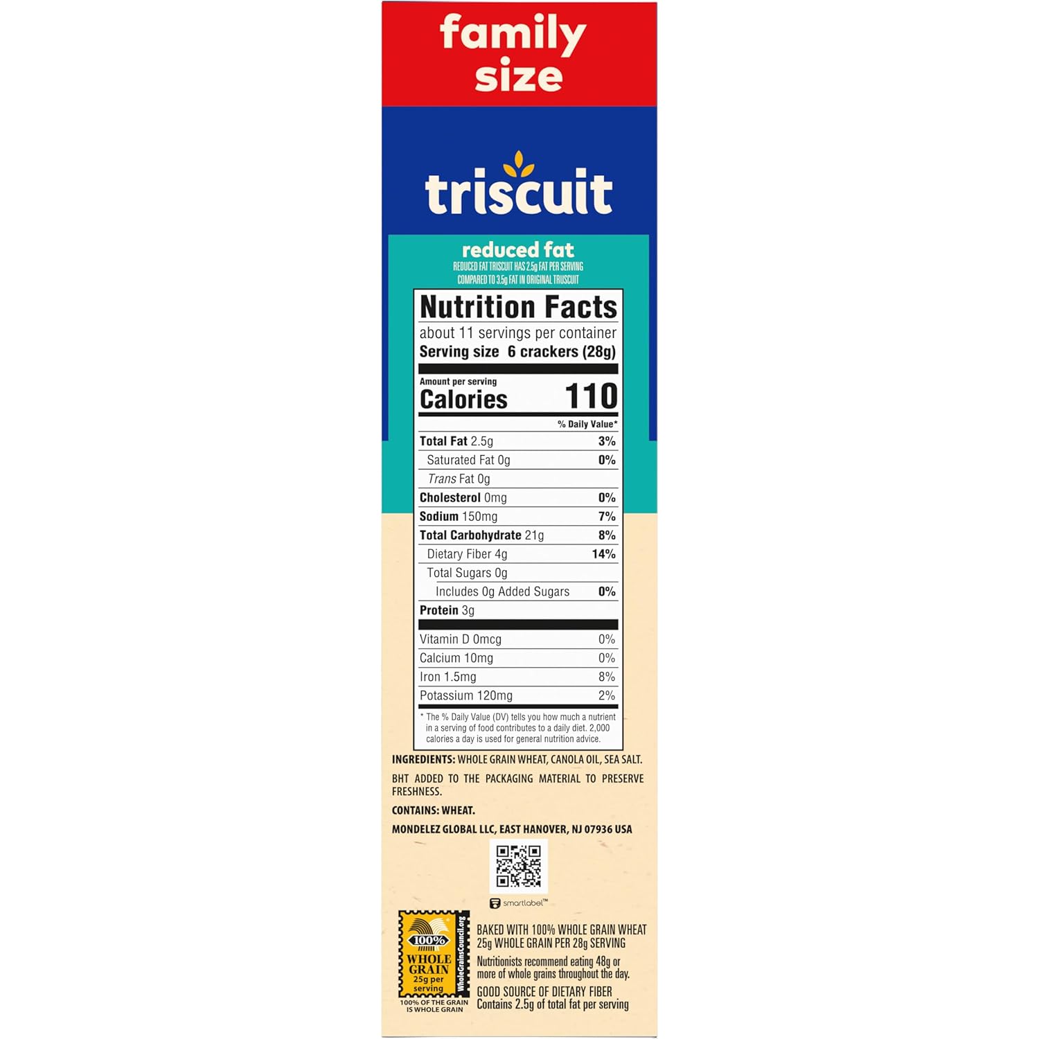Triscuit Reduced Fat Vegan Crackers – Less-Is-More Lunch Box Base with No Artificial Additives
