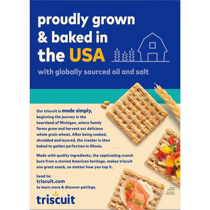 Triscuit Reduced Fat Vegan Crackers – Less-Is-More Lunch Box Base with No Artificial Additives