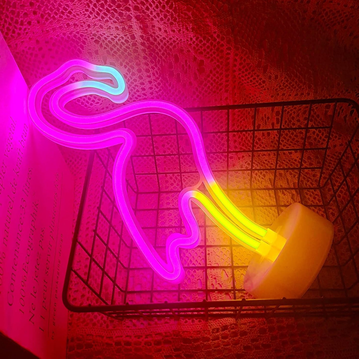 Tropical Flamingo Neon Light – Holiday Gift for Mom and Female Friends, Wall Tabletop Decor with Warm Glow