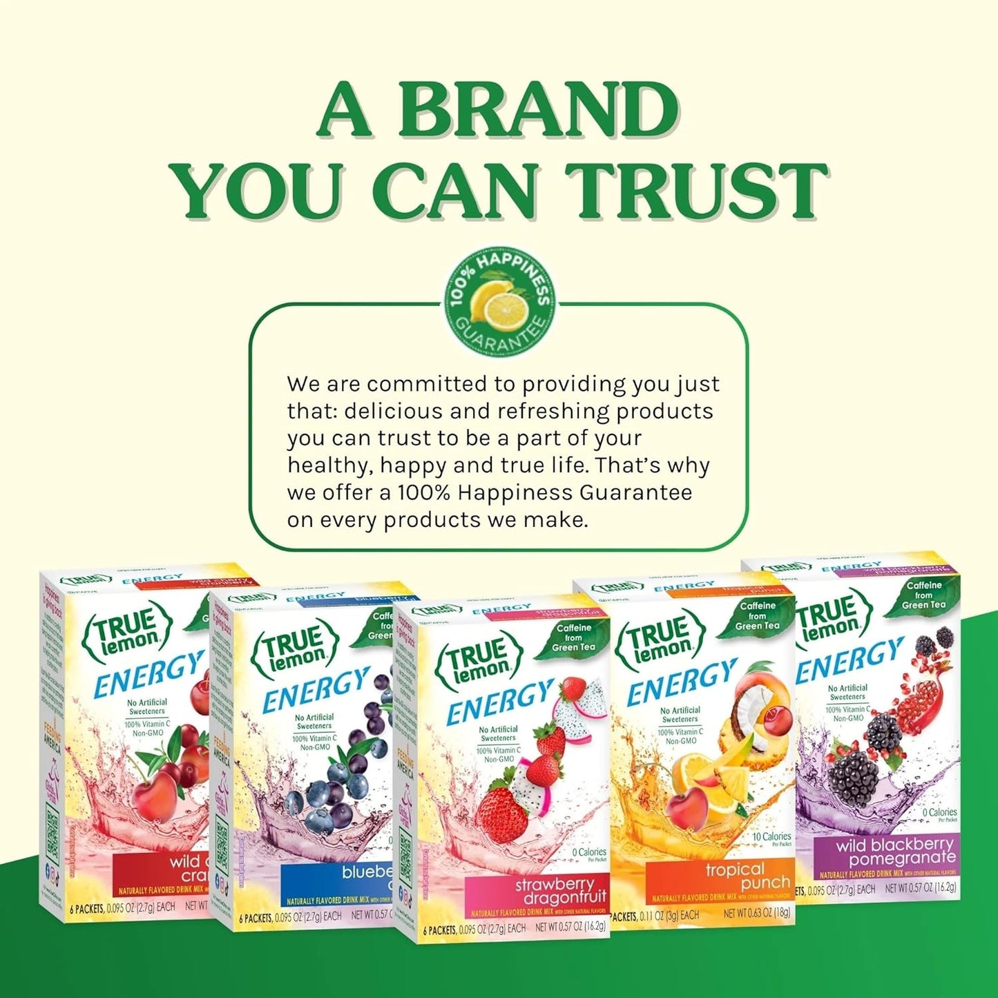 True Lemon Energy Blueberry Acai – Mess-Free Pre-Workout Packets for the Yoga Studio and Gym Floor