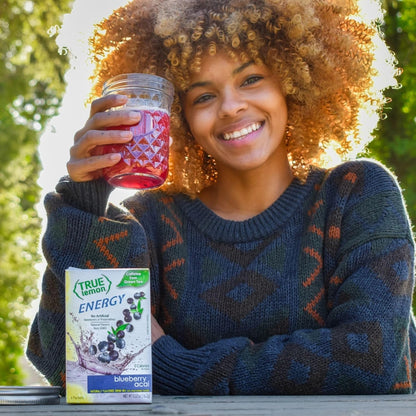 True Lemon Energy Blueberry Acai – Mess-Free Pre-Workout Packets for the Yoga Studio and Gym Floor