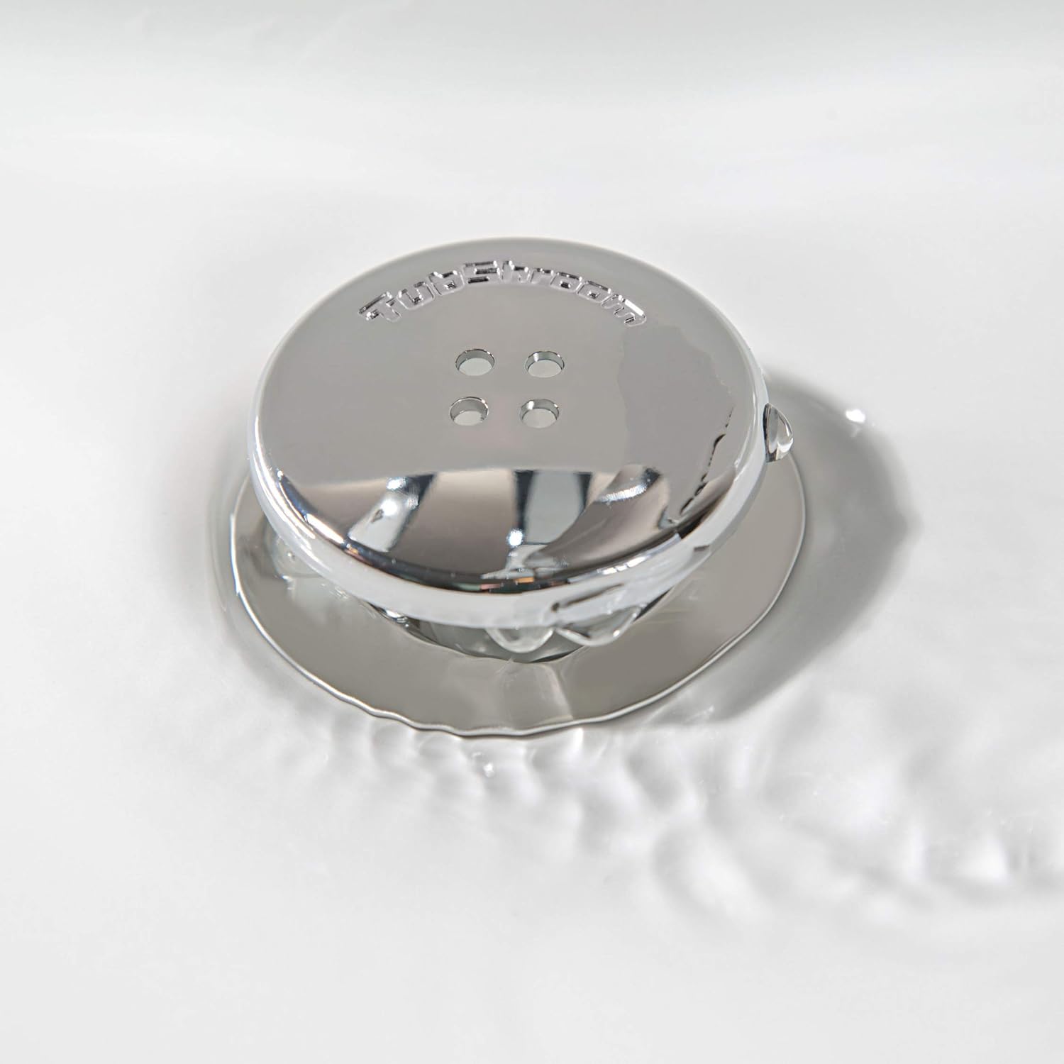 TubShroom Simple Drain Protector for Bathtubs - Single Mushroom-Shaped Piece, Wipe-Clean Design for Intentional Homes