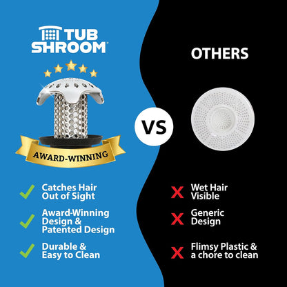 TubShroom Ultra Combo – Premium Finish Drain Hair Strainer for Elegant Bathroom Styling