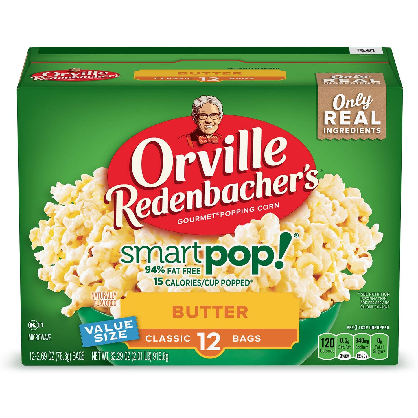 twelve 2.69 oz individual microwave bags for single-serve convenience