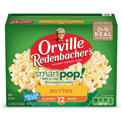 twelve 2.69 oz individual microwave bags for single-serve convenience