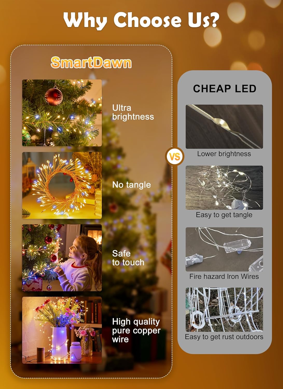 Twinkle Lights Battery Operated – Romantic Valentine's Day Gift, Dual Mode Twinkle String Lights