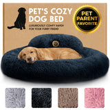 PetJett Anti-Anxiety Donut Dog Bed Medium – Stable Non-Slip Pet Bed for Active Corgis & Frenchies, Slip-Resistant Rest Spot