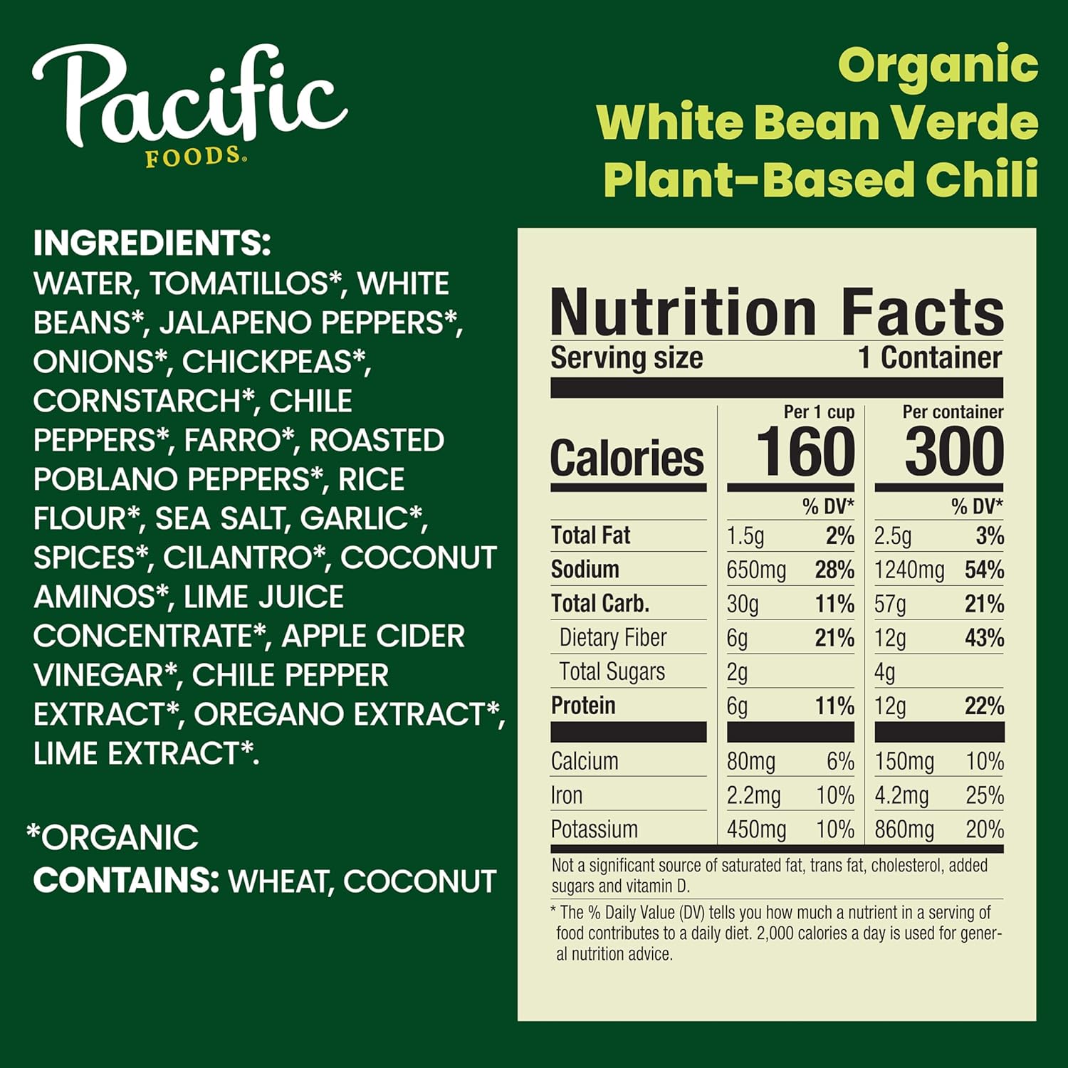 usda certified organic and non-gmo verified ingredient list