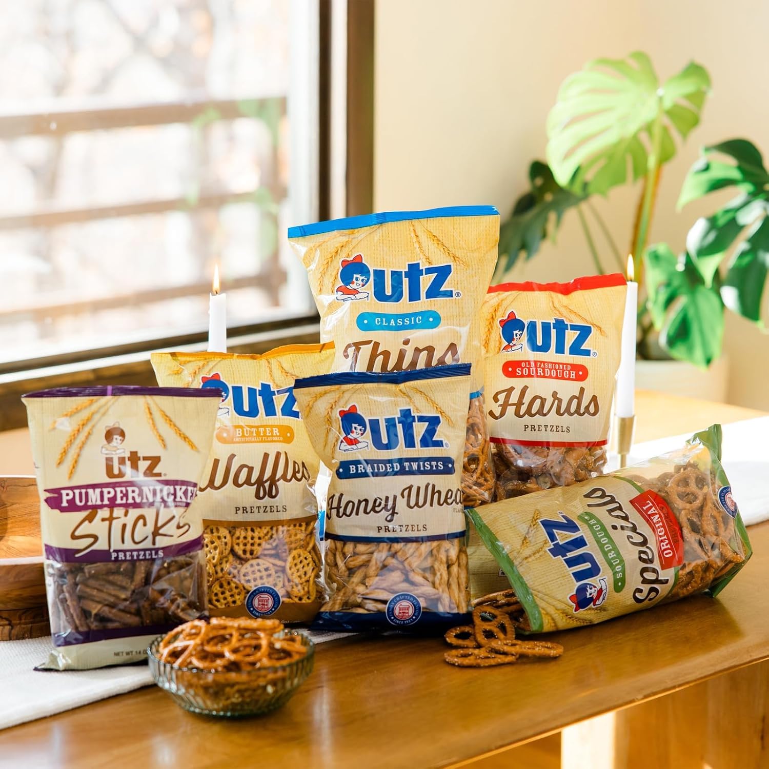 Utz Bite-Size Sourdough Hard Pretzels 52 oz Barrel – Low-Mess Snacking for Children at Home, in the Car, and on Road Trips