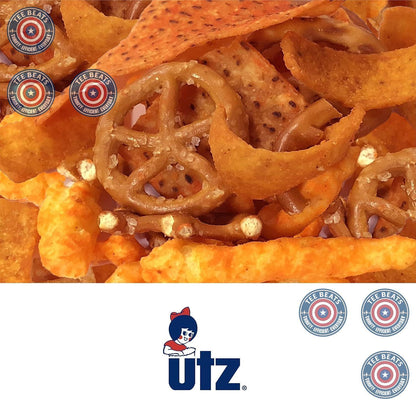 Utz Resealable Party Mix Jug - Rugged Grab-and-Go Snack for Man Cave, Tailgate, and Backyard Barbecues