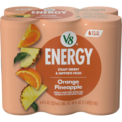 V8 +Energy Sparkling Juice – Portable 11.5 oz Energy Can for Hiking Trails and Road Trips