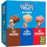 Rice Krispies Treats Mini Squares – College Care Package Snack with Three Flavors, Bulk 52 Count Gift Box
