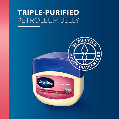 Vaseline Baby Skincare Jelly Multi-Pack – Hypoallergenic Barrier for Playroom Diaper Changes and Toddler Skin Care