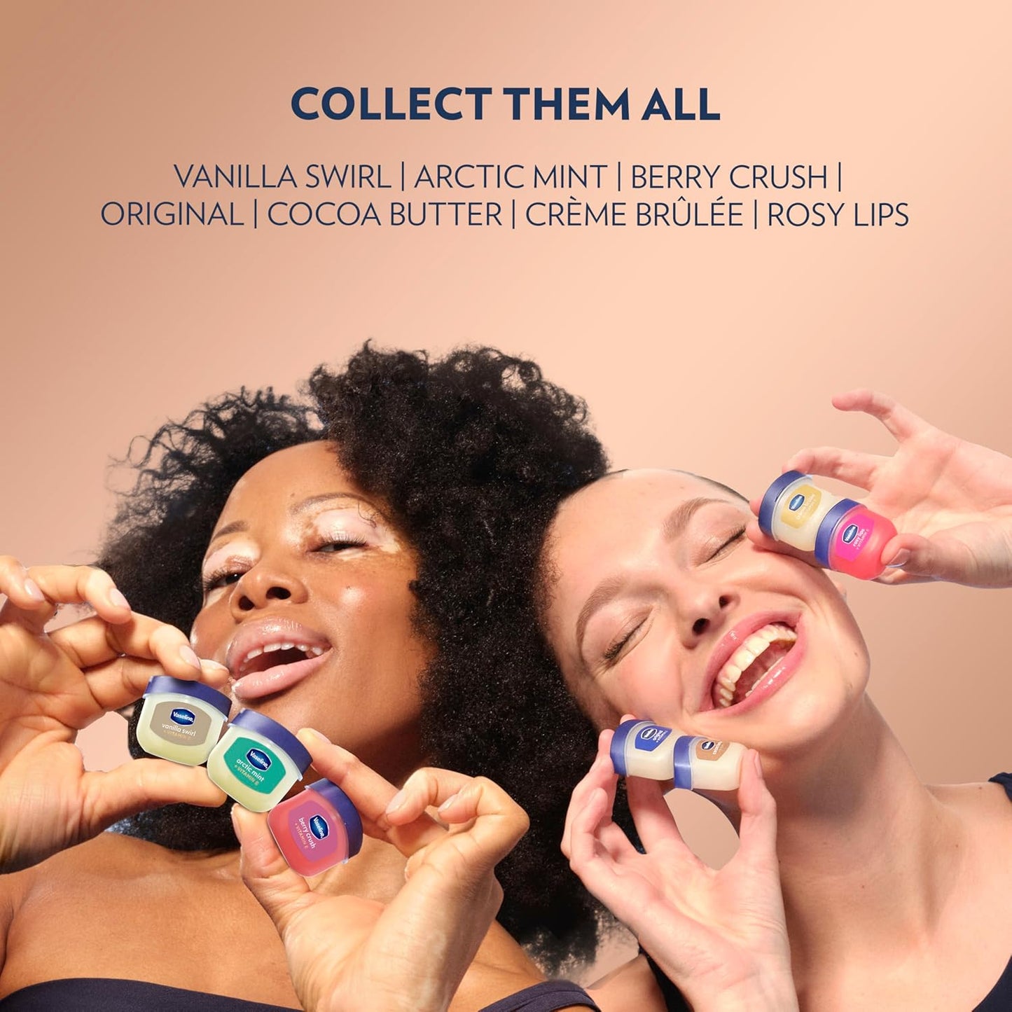 Vaseline Lip Balm Cocoa Butter Mini 2 ct – Road Trip Companion for Dry Cabin Air, Pocket Hydration