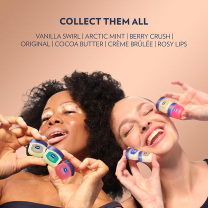Vaseline Lip Balm Cocoa Butter Mini 2 ct – Road Trip Companion for Dry Cabin Air, Pocket Hydration