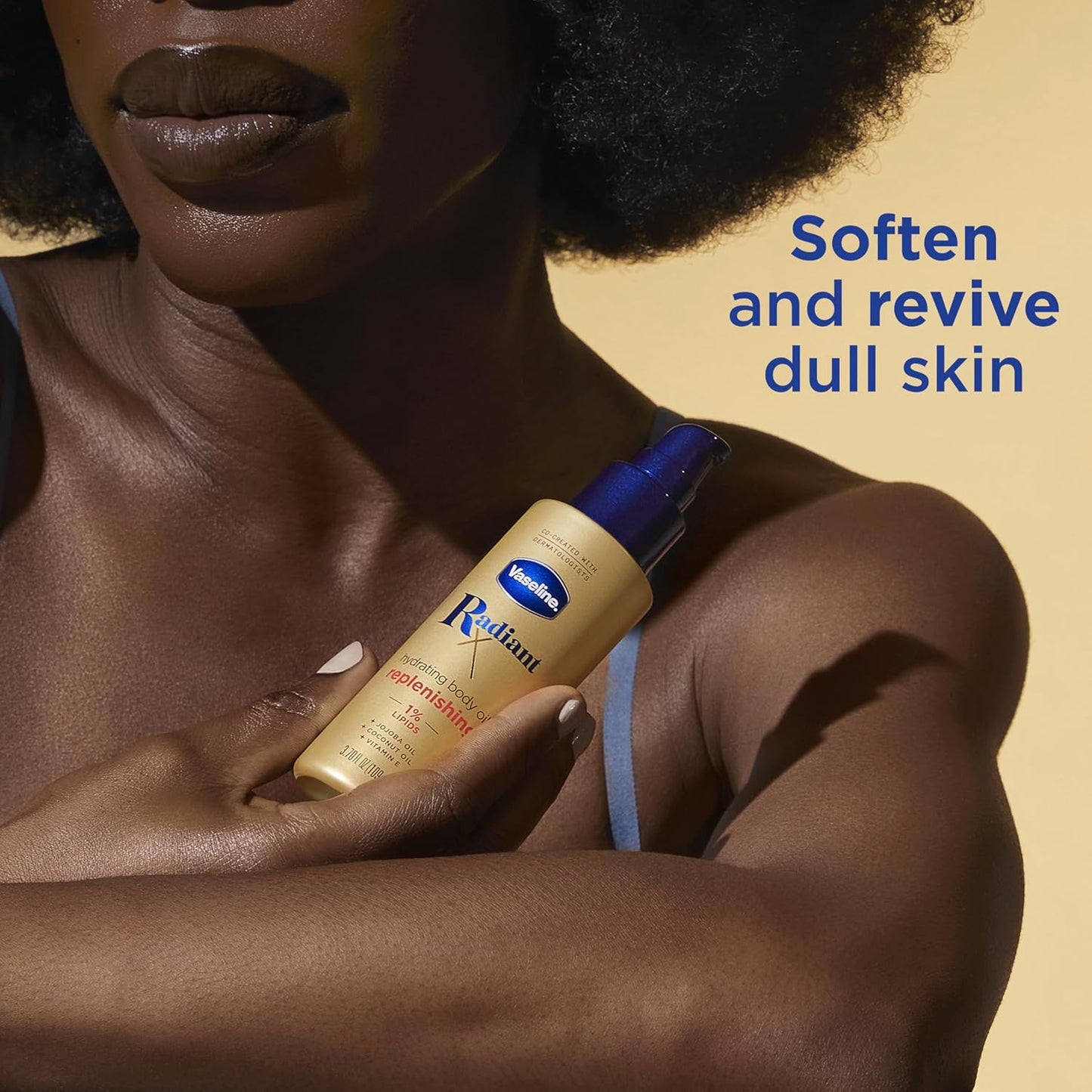 Vaseline Radiant X Nourishing Body Oil, Dermatologist-Approved Valentine's Day Gift for Sensitive Skin