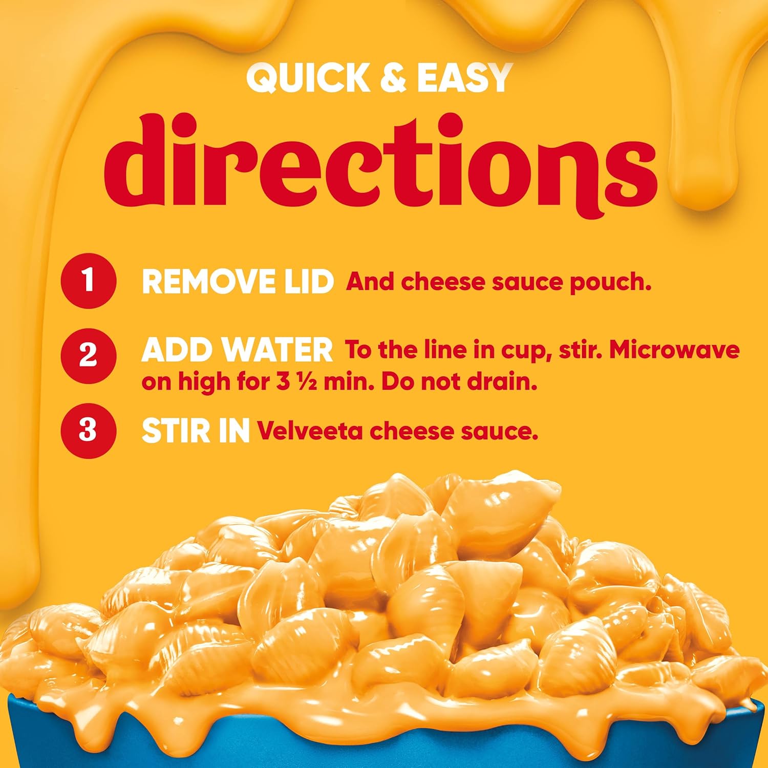 Velveeta Shells & Cheese 2% Milk Cheese Cups – Travel-Ready Lunch for Road Trips and Dorm Moves, 3.5-Minute Heat, 4 ct Pack