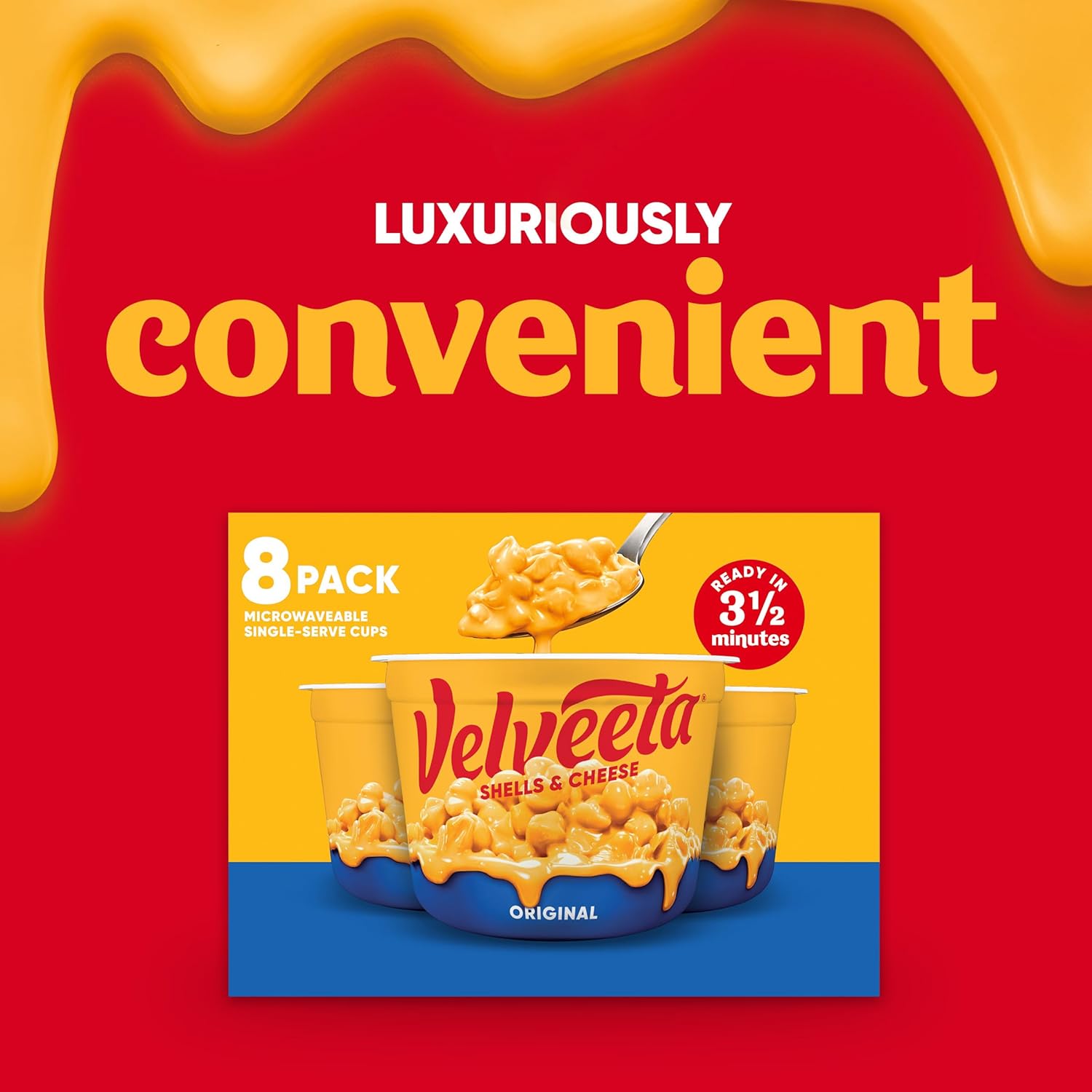 Velveeta Shells & Cheese Original Microwaveable Cup – Comforting Get-Well Care Package Snack, Single-Serve Cups