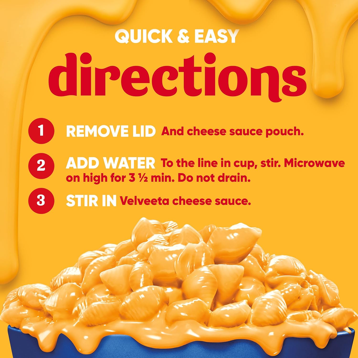 Velveeta Shells & Cheese Original Microwaveable Cup – Comforting Get-Well Care Package Snack, Single-Serve Cups