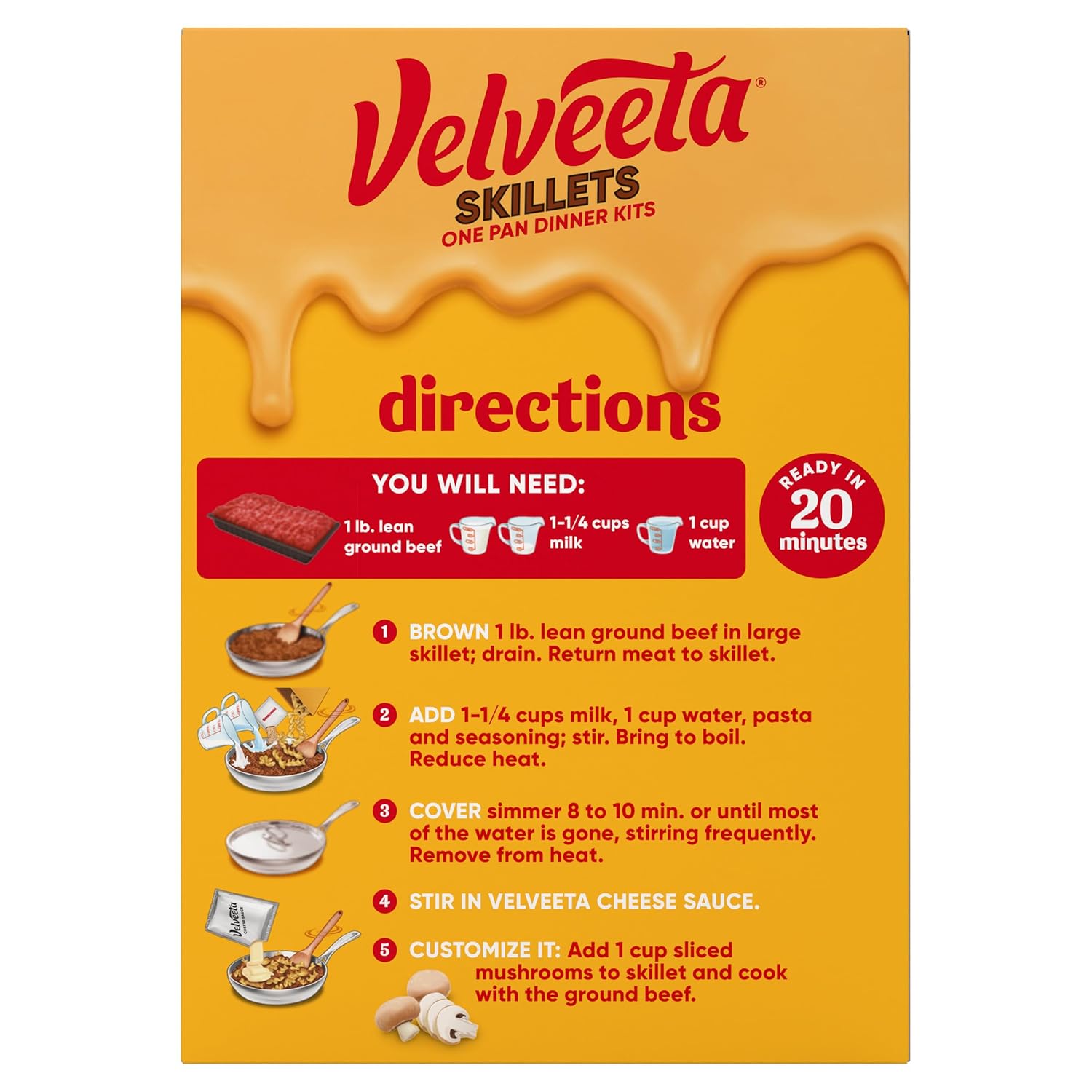 Velveeta Skillets Skillet Meal – Streamlined Pantry Dinner, 20 Minutes Start to Finish