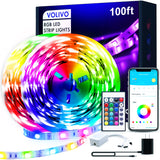 Lumiglow RGB LED Strip Lights 50ft – Graduation and Dorm Move in Gift for Her with App and Remote