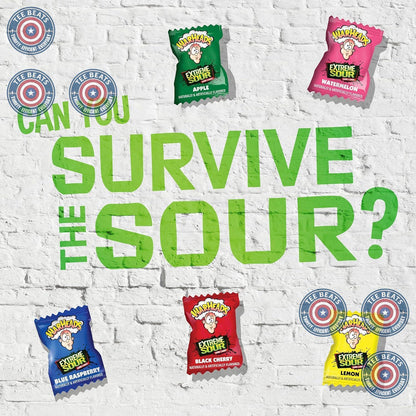 WARHEADS Extreme Sour Hard Candy Assorted Flavors 2 oz Bag Lunchbox Surprise for Kids and Tweens Ages 6-14