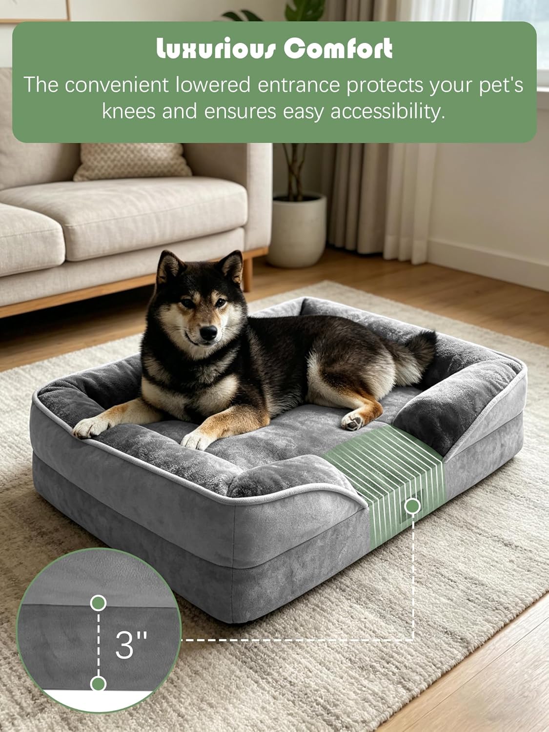 waterproof inner liner protecting the foam mattress
