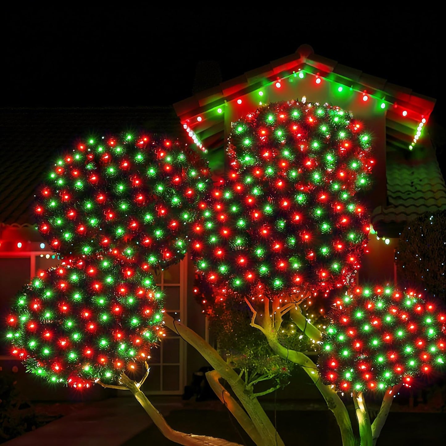 WBao Christmas Net Lights – Warm White Net Lights for Mantel, Staircase and Indoor Christmas Ambiance