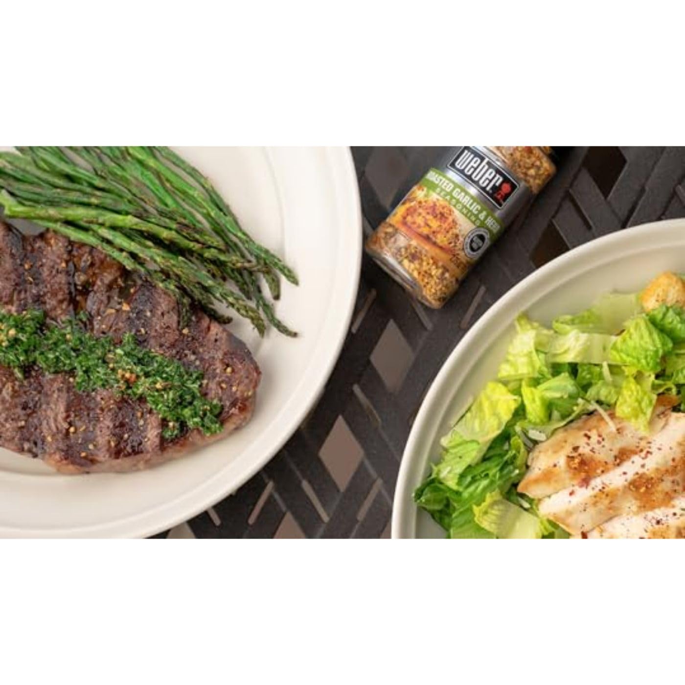Weber Roasted Garlic & Herb Seasoning – Pre-Mixed Formula for Faster, No-Measure Weeknight Cooking