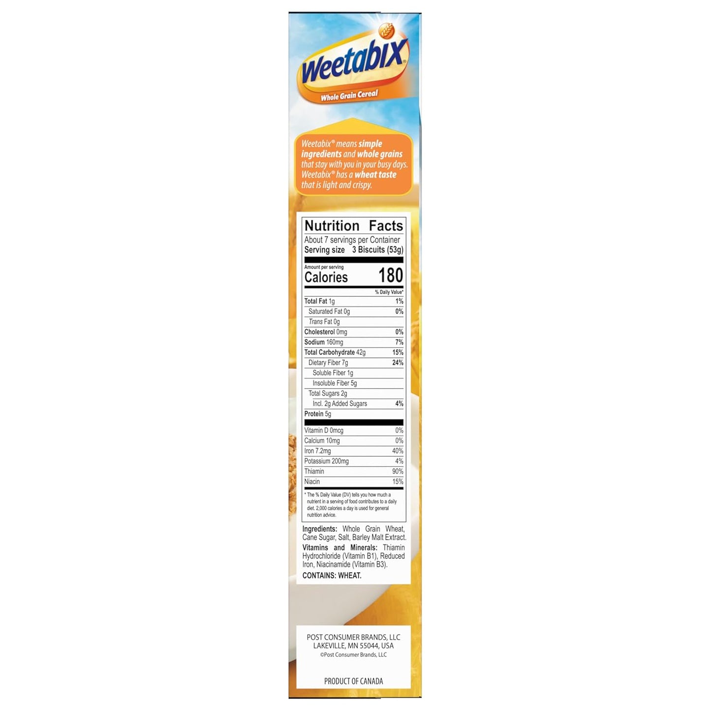 Weetabix Whole Grain Cereal – Family Pantry Staple for After School Snacks, 14 oz Box