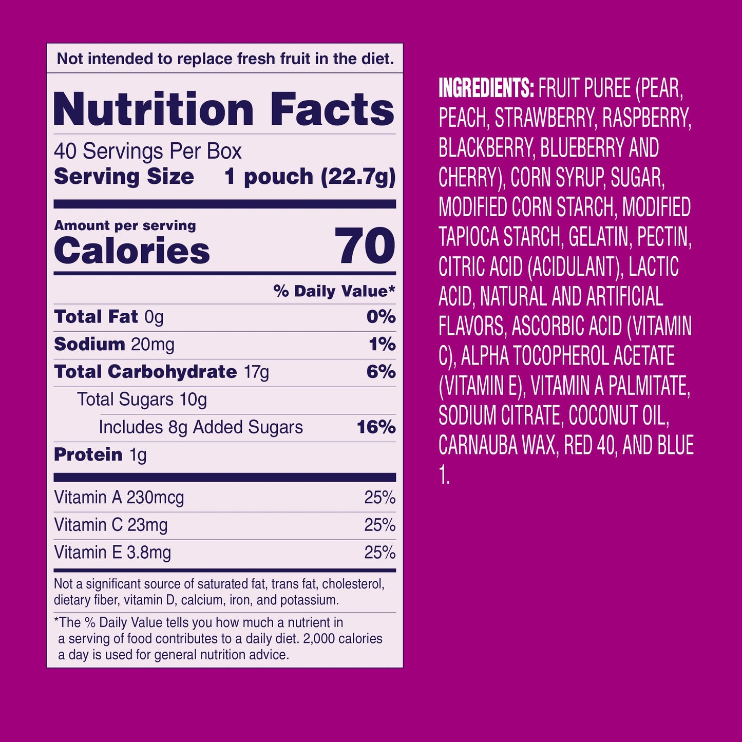 Welch's Fruit Snacks Strawberry – Workplace Pantry Snack for Reception Desk and Shared Kitchen, 40 Single-Serve Bags