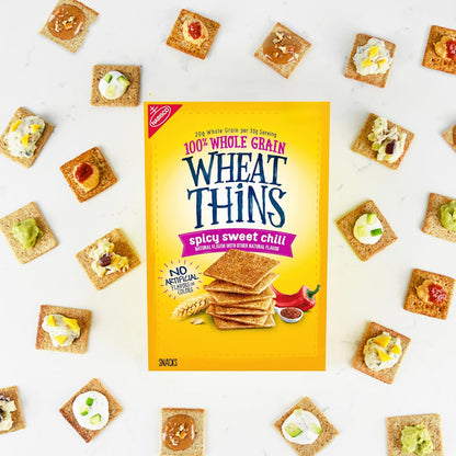Wheat Thins Spicy Sweet Chili Crackers – Ready-to-Give Party Snack Bundle for Holiday Hosts and Gift Exchanges, Pack of 2