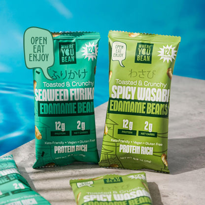 Where You Bean Dry-Roasted Edamame Snack – Lightweight Vegan Protein for Hiking Packs and Picnic Baskets