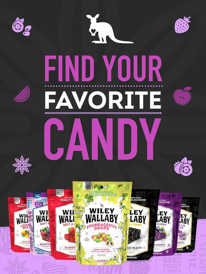 Wiley Wallaby Australian Licorice – Patio Gathering Treat for Outdoor Entertaining, Chewy Candy