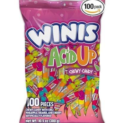 Winis Sour and Spicy Chewy Taffy Bag – Allergy-Conscious Candy Made the Old-Fashioned Way with Cane Sugar