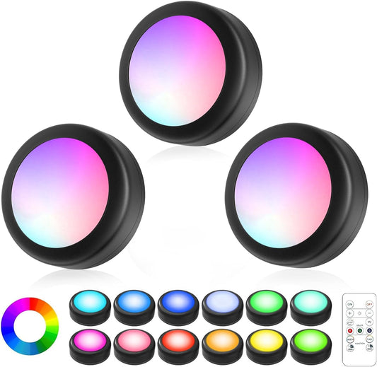 wireless battery operation via 3 aaa batteries per puck (no outlet required)